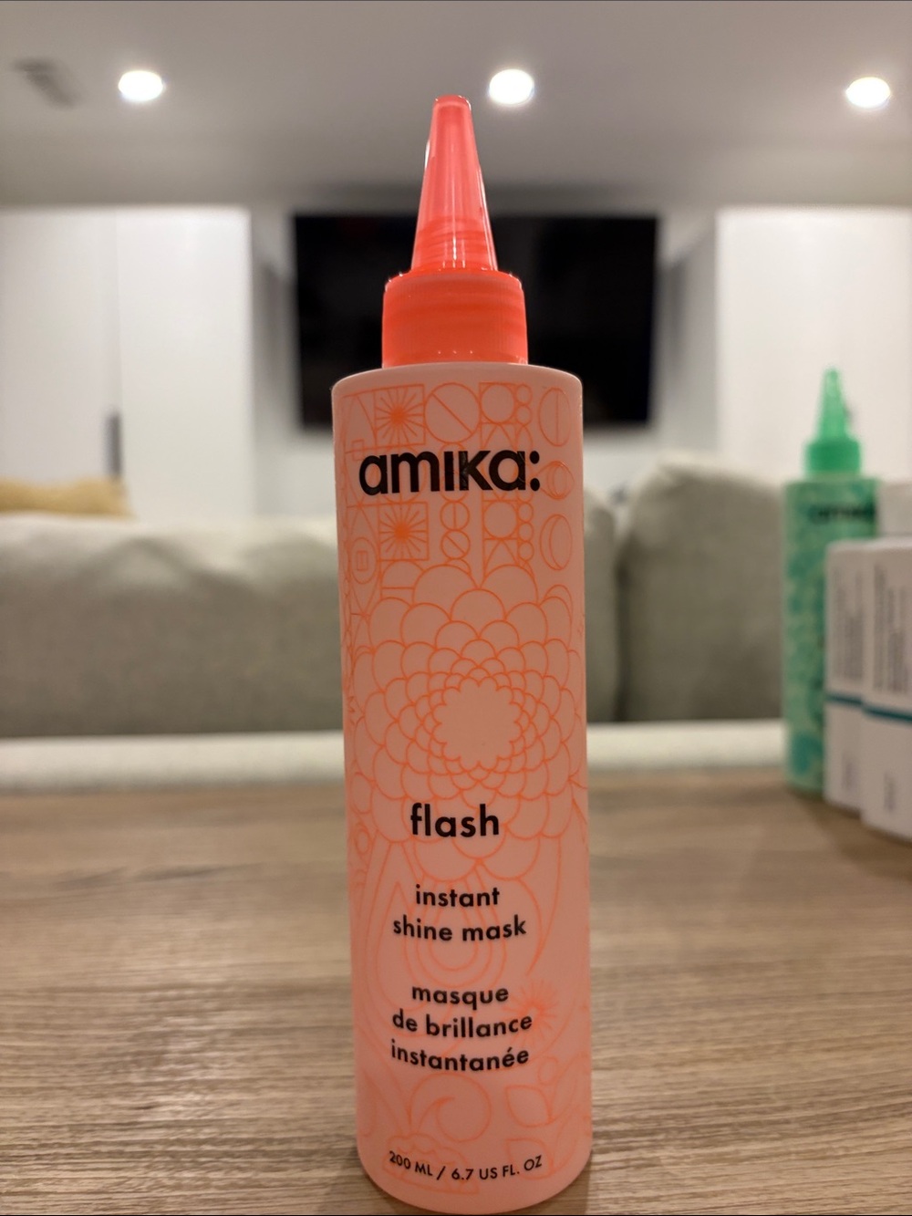 amika Coral Pink Flash Instant Shine Mask